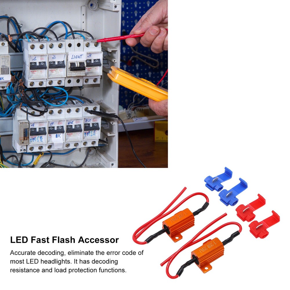 ♡ 2set 25W 25Ω LED Resistance Decoder Anti Corruption Load Indicator Resistor