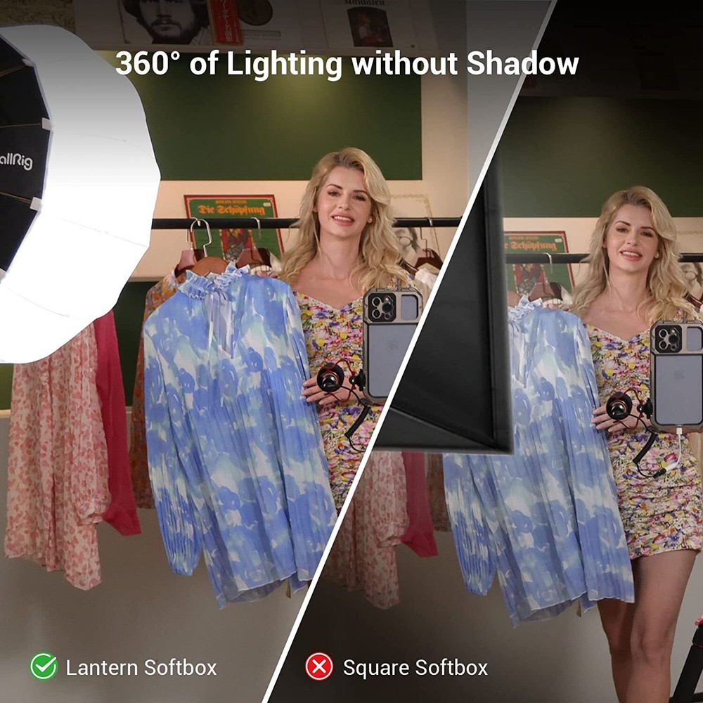 SmallRig RA-L65 Lantern Softbox Soft Light Modifier with Fabric Barn Doors -3754