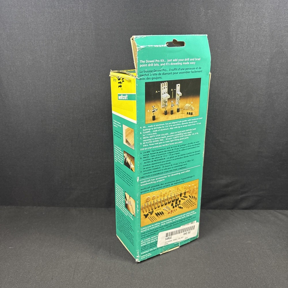 Wolfcraft Dowel Pro Kit - Dowel Joint Kit - complete and unused