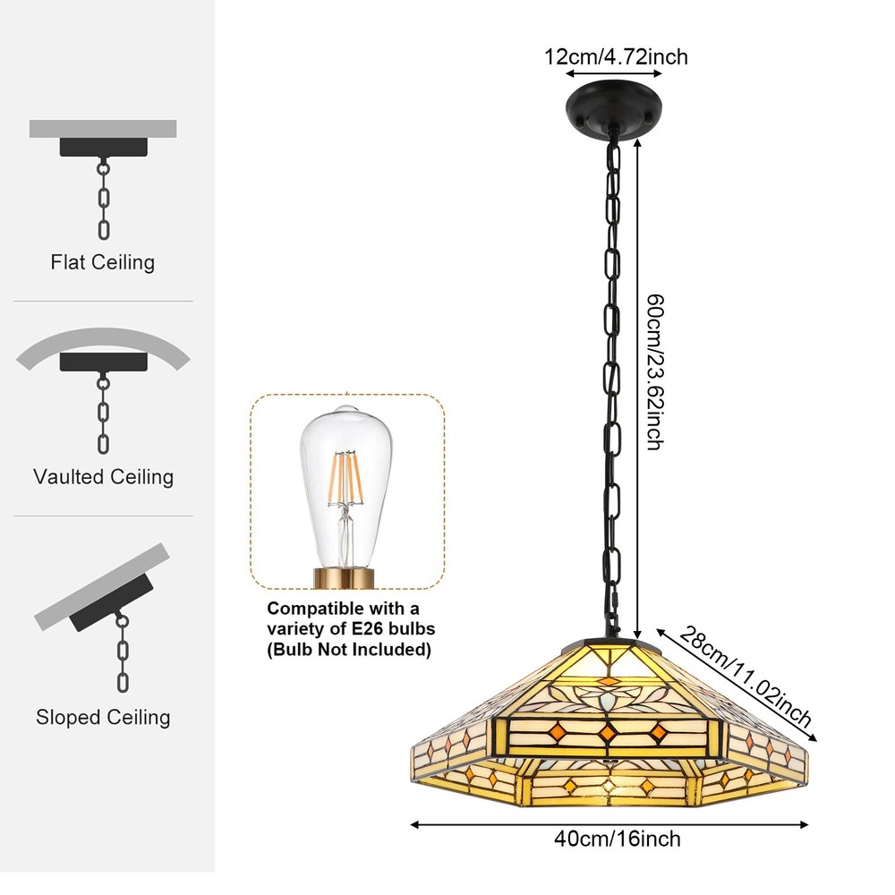 Pendant Light - 2-Light Iron & Glass, Ceiling Mount, Adjustable Height 5-60cm