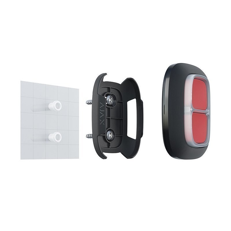 Ajax DoubleButton Wireless Panic Button, Black