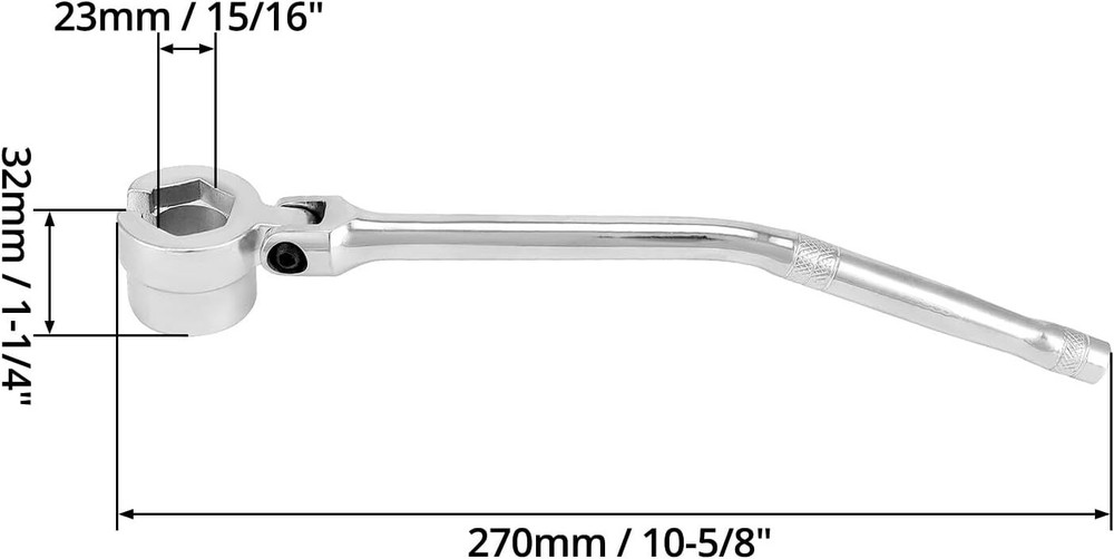 Oxygen Sensor Wrench Remover & Installer Double Sided Flexible Pivoted Hand Tool