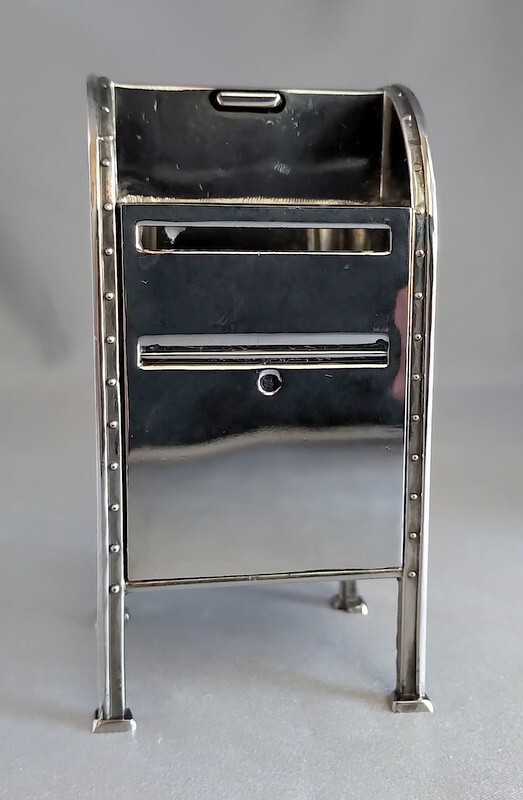 Vintage GODINGER Licensed USPS Silver Post Office Box Stamp Roll Dispenser