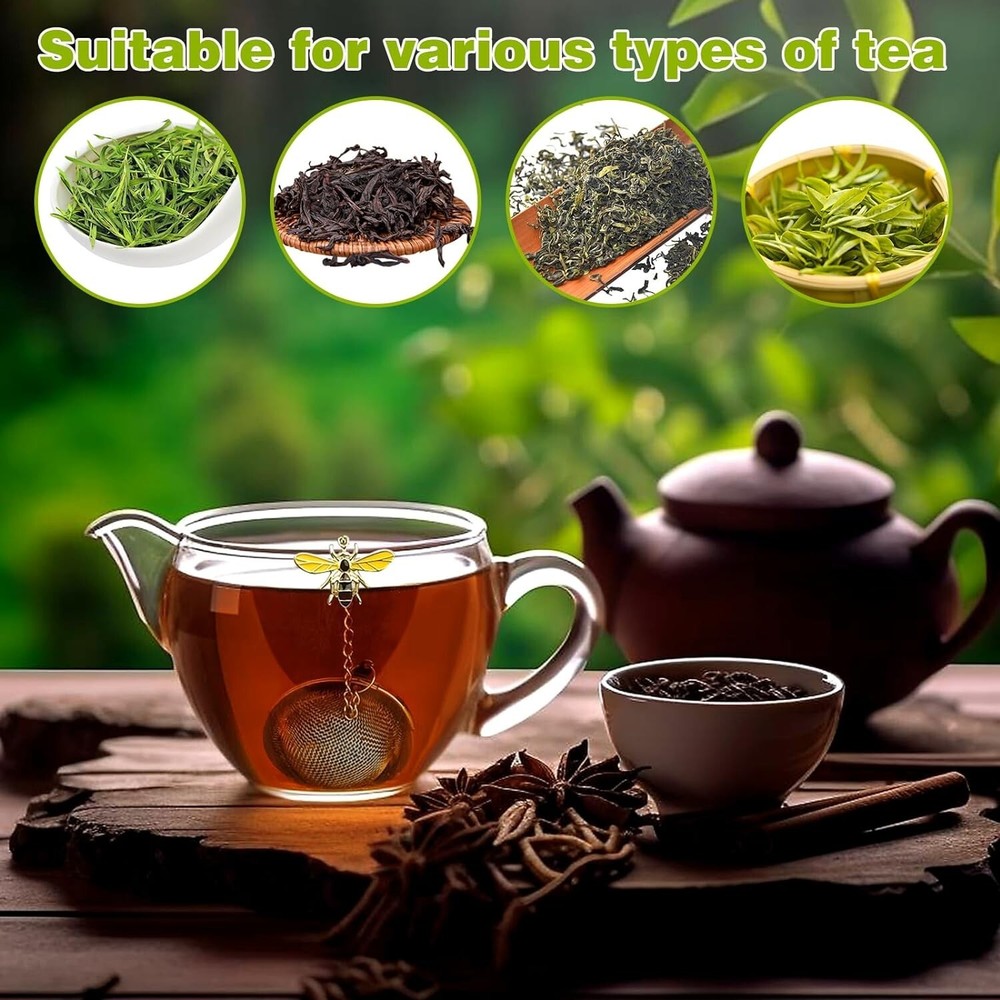 Tea Infuser Ball Mesh Loose Leaf Herb Strainer Stainless Steel Secure Lock 2 Pcs