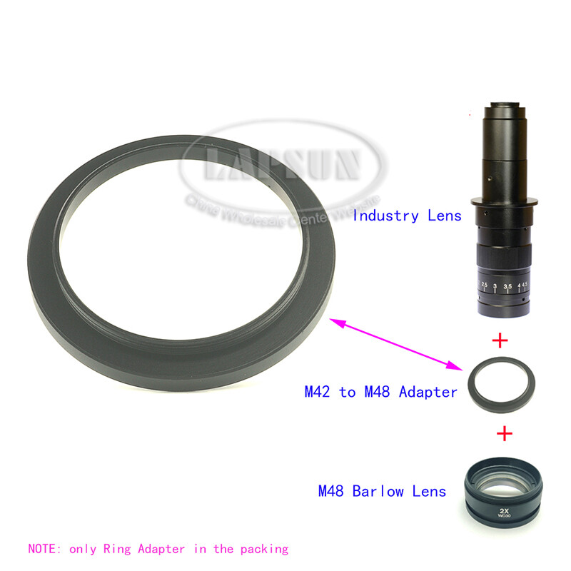M42 M48 *0.75mm Thread Adapter Ring 10A Industry C-Mount Lens Stereo Microscope