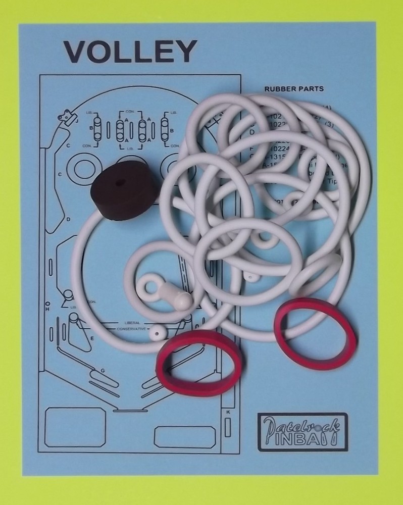 1976 Gottlieb Volley Pinball Machine Rubber Ring Kit