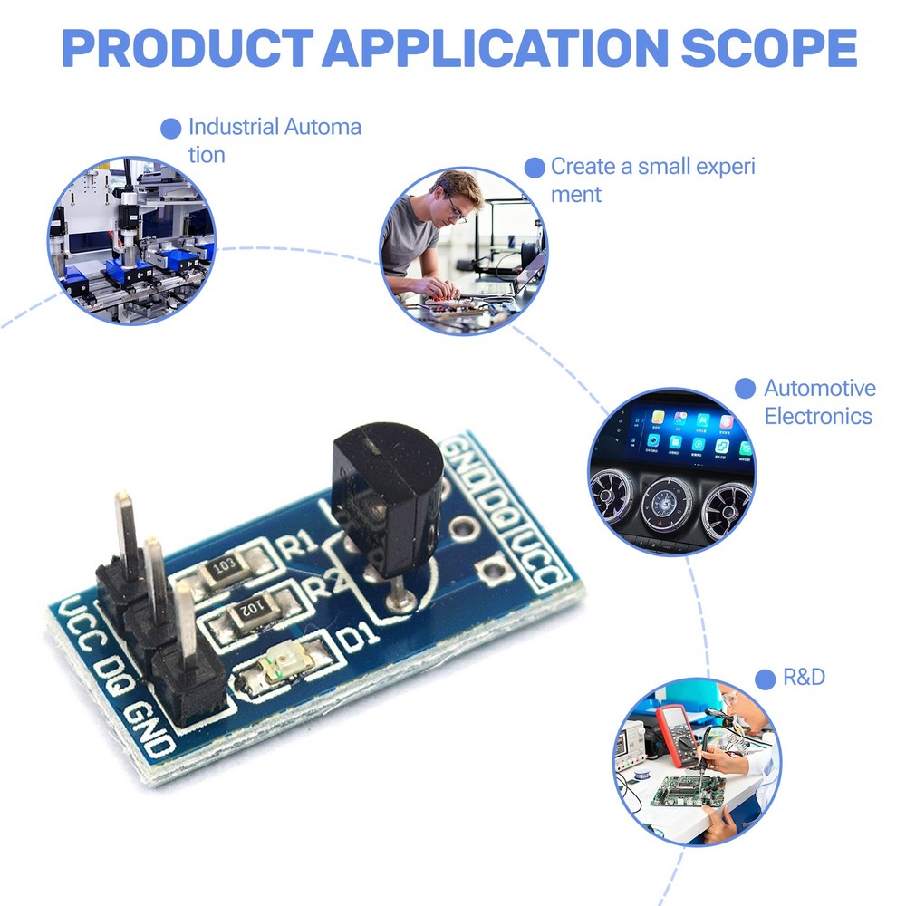 Precision DS18B20 Module - STM32/Arduino Compatible, 1-Wire Temperature Sensor