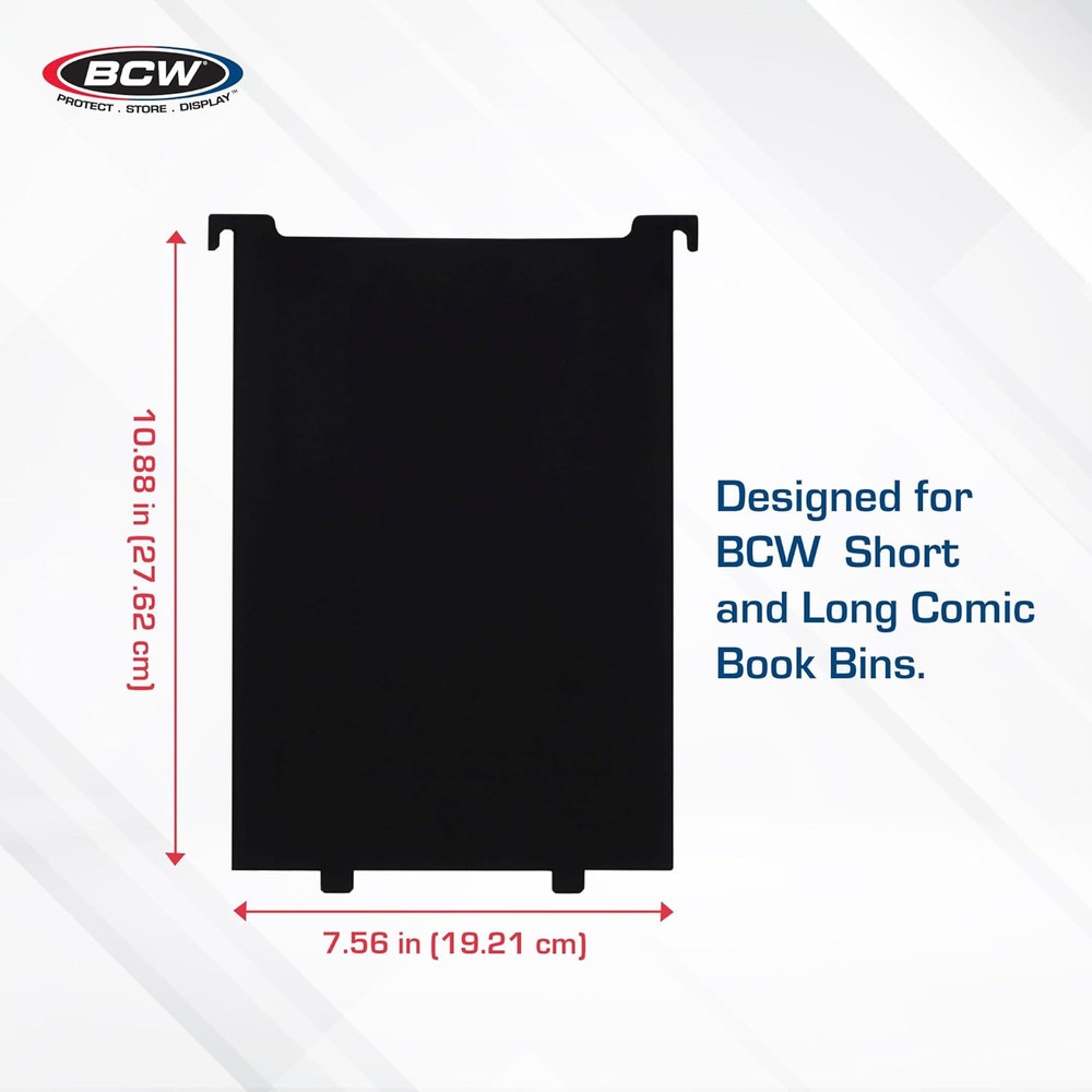 Short Comic Book BIN PARTITIONS - Black