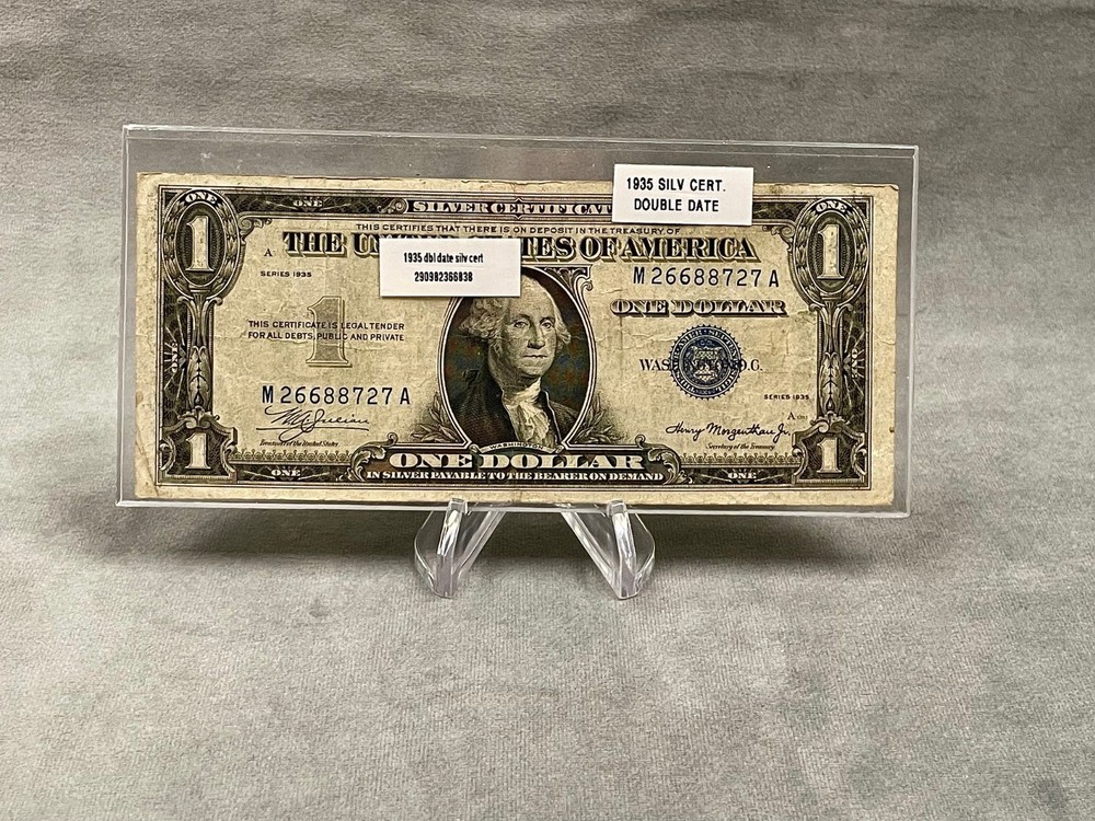1935 $1 SILVER CERTIFICATE DOUBLE DATE NOTE