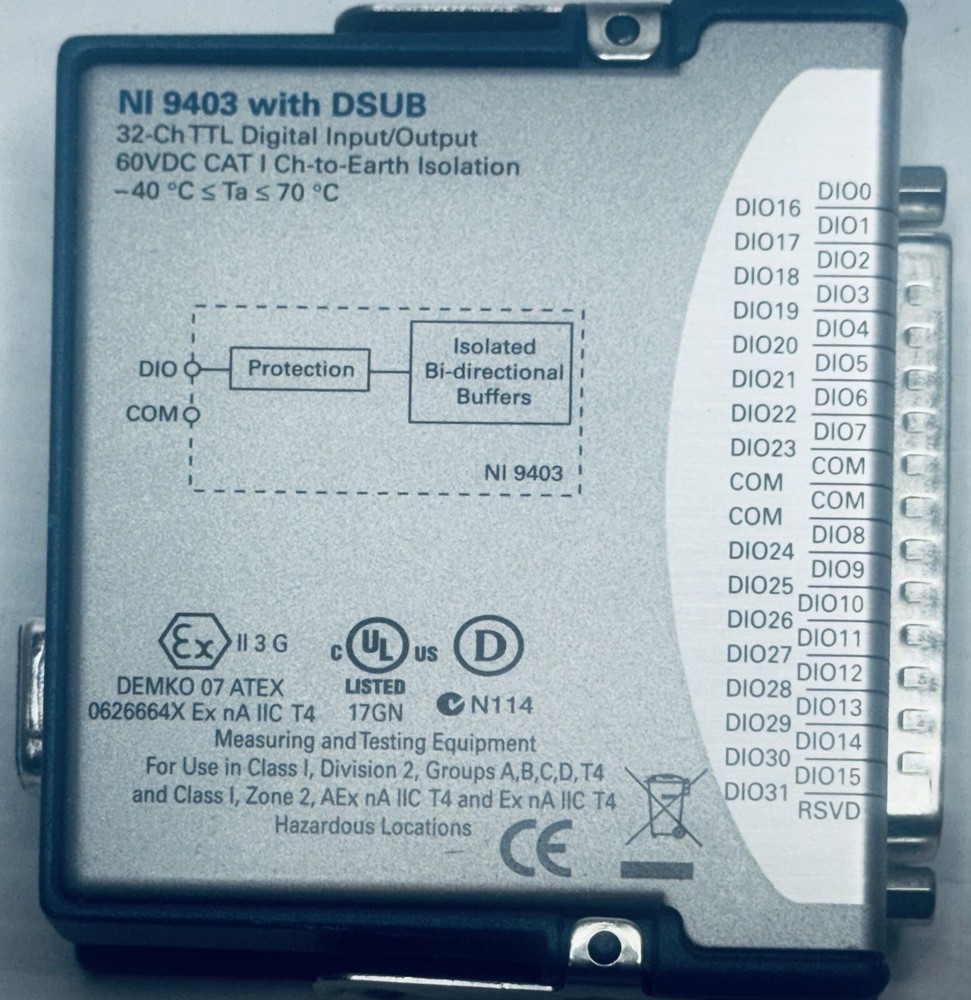 National Instruments NI 9205 cDAQ 32-Channel Analog Input Module 16-Bit ±10V