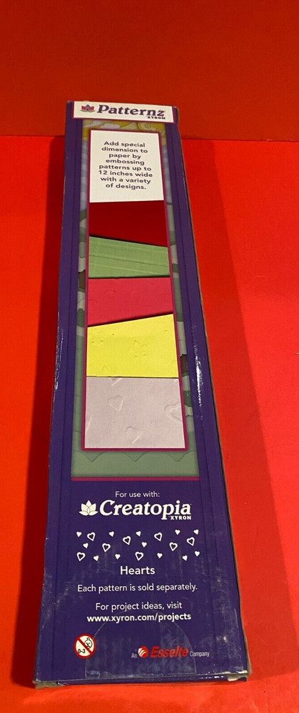 Xyron Patternz Full Emboss Rollers for Creatopia, Hearts Design