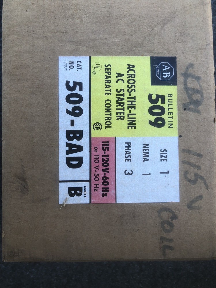 Magnetic starter 3 phase SIZE 1 - 115V Coil