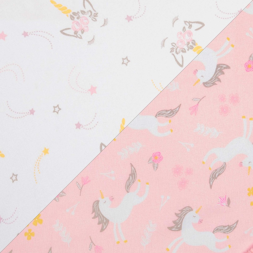 Mystical Dreams Crib Sheet Set 2 Pack Microfiber Fitted 28x52" Elasticized