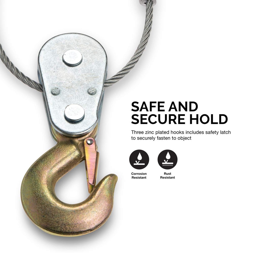 NEIKO 02256A Come Along Winch, 5-Ton (10,000 Lbs) Pulling 5 Ton, Clear