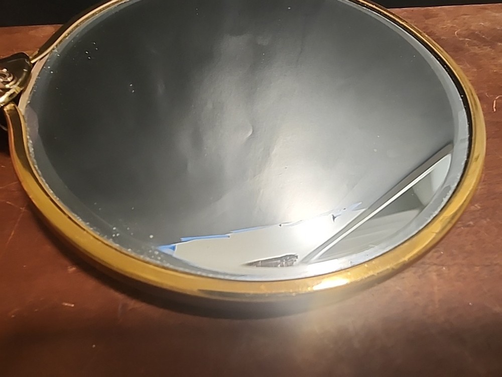 1940s - 1950s Vintage Handheld Vanity Mirror, Double Sided Mirror