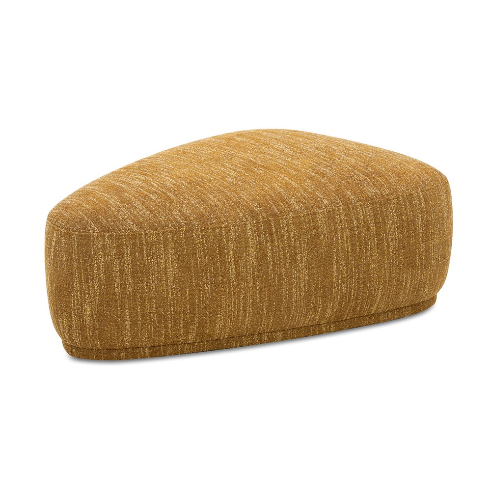 Pebble 44" Rounded Triangle Cocktail Ottoman Mustard Yellow