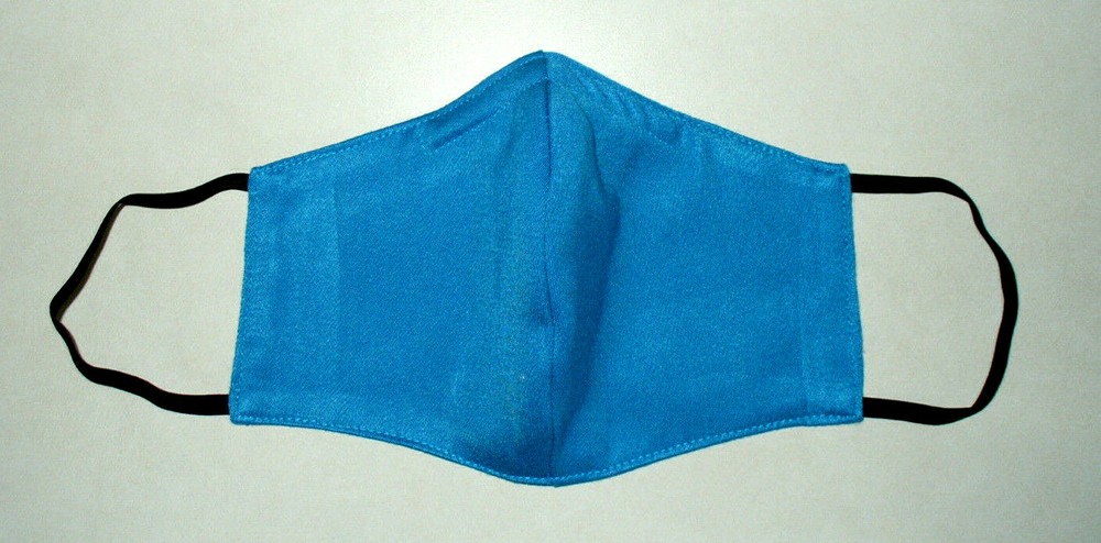 Face Mask Wire Adult Blue Ivory