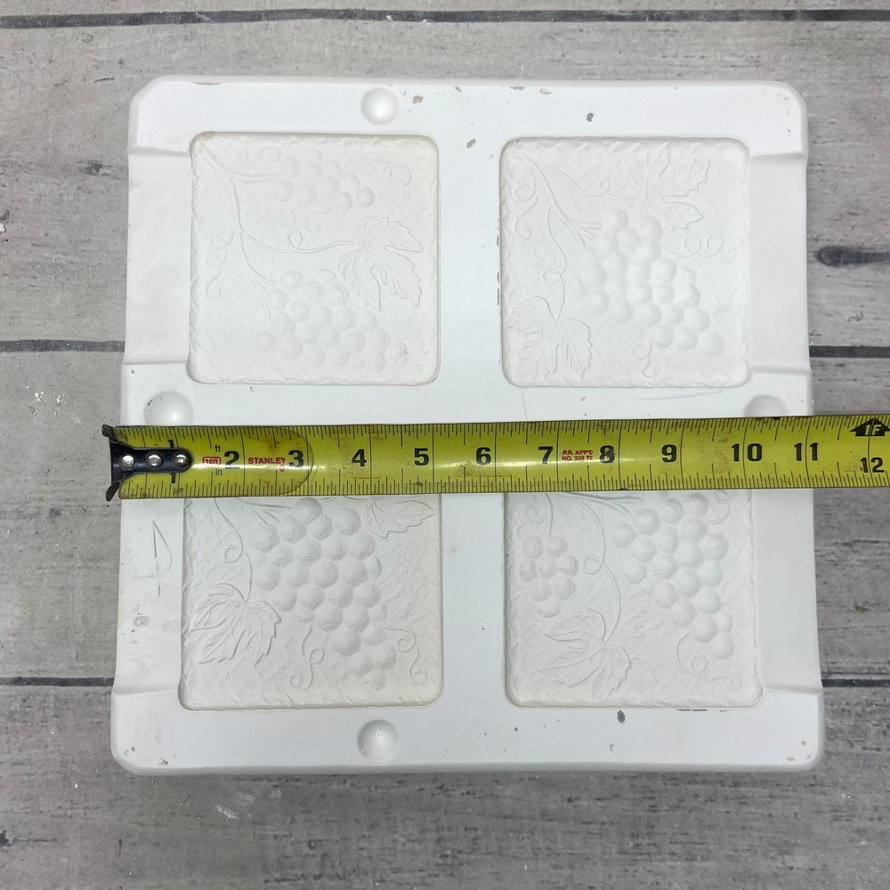 Unbranded Ceramic Casting Mold Vinyard Impressions Coasters #MD-2284