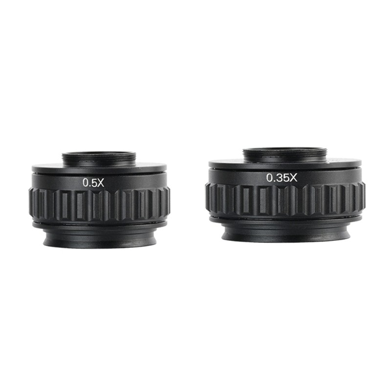 C-Mount Adapter Lens Microscope Adapter Trinocular Stereo Microscope 0.35X/0.5X