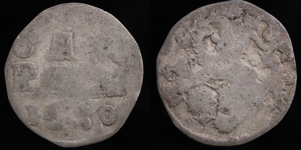 1680 Netherlands Kampen 2 stuivers coin
