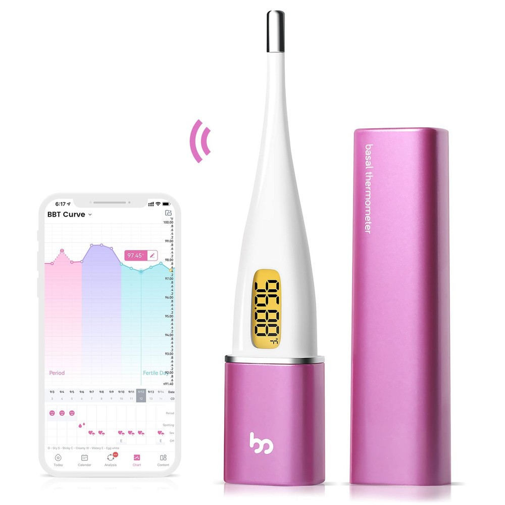 Smart Basal Body Thermometer, BBT Thermometer with Backlight LED Screen, Fert...