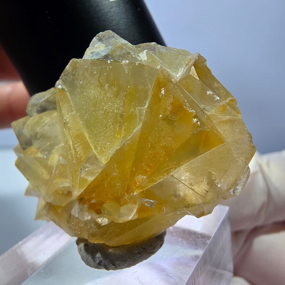 Phantom Fluorite Cube Specimen, yellow Okorusu, Namibia 43*29*17mm