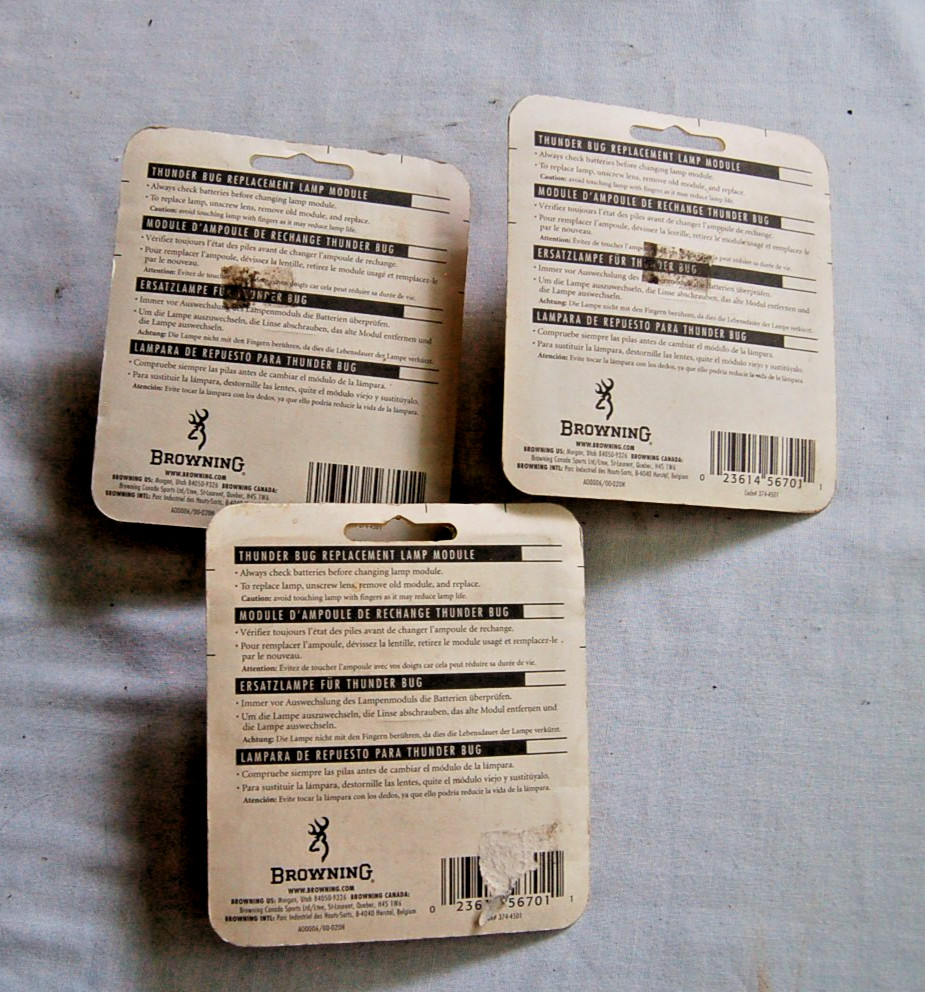 lot of 3 Browning Thunder Bug Lamp Replacement Module