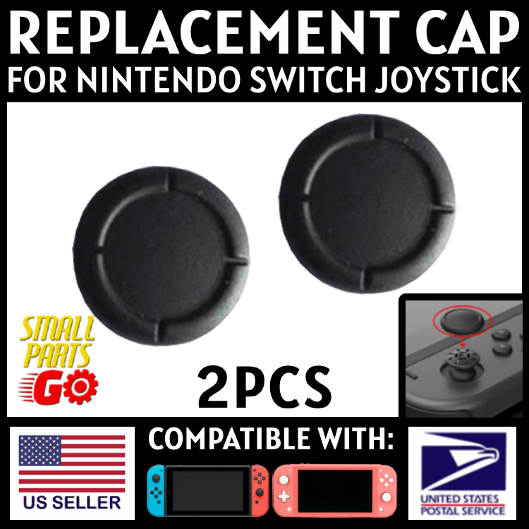 2x Joystick Cap For Nintendo Switch/Lite/OLED Black Silicone Joy Con Replacement