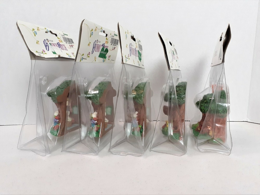 5 Dudley's Bunny Patch Figurines 1994 Spearhead Bunny Tree Paper Magic Group 820