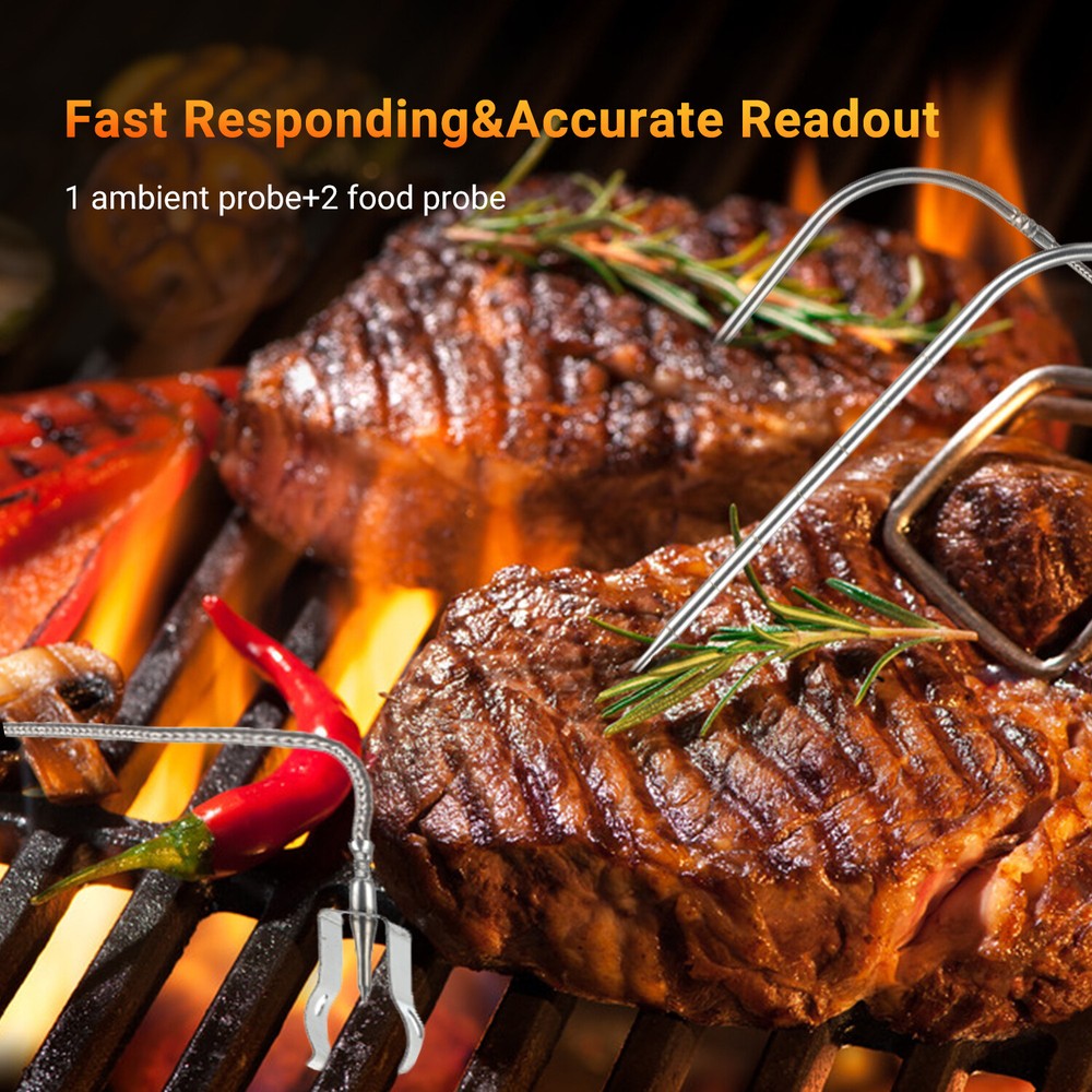 WiFi Smokers Controller BBQ Thermometer Bluetooth Oven Cooking Meat APP Control