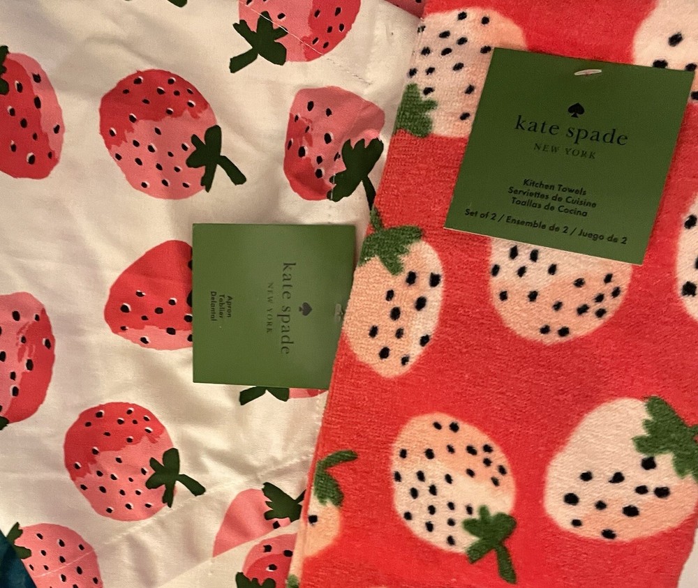 Kate Spade Strawberry Apron & Towels Set