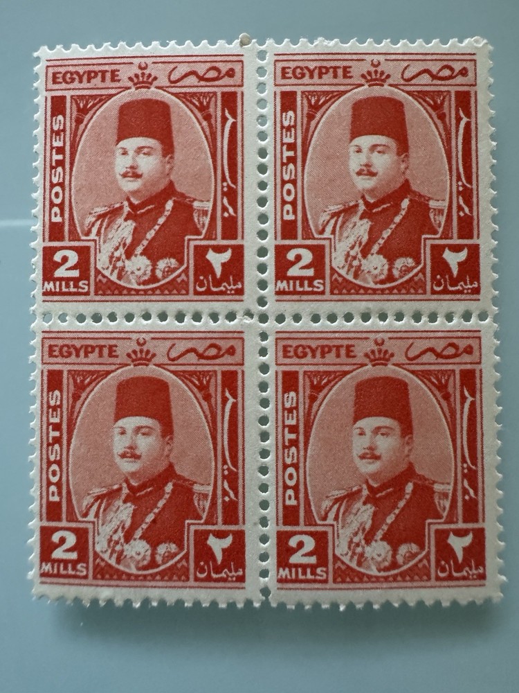egypt stamps- King Farouk Marshals 6 Blocks Mint Never Hinged