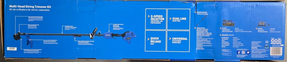 Kobalt 24V 15-in Split Shaft Attachment Capable String Trimmer Battery Charger