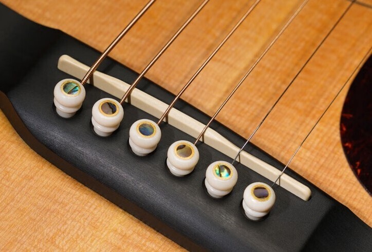 6Pcs Guitar Bone Pin with Green Abalone shell Dot luthier bridge saddle nut DIY