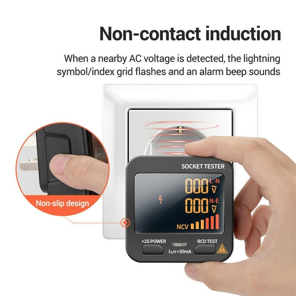 New US Plug AC11 Socket Tester Digital Display Voltage Checker Detector Tool
