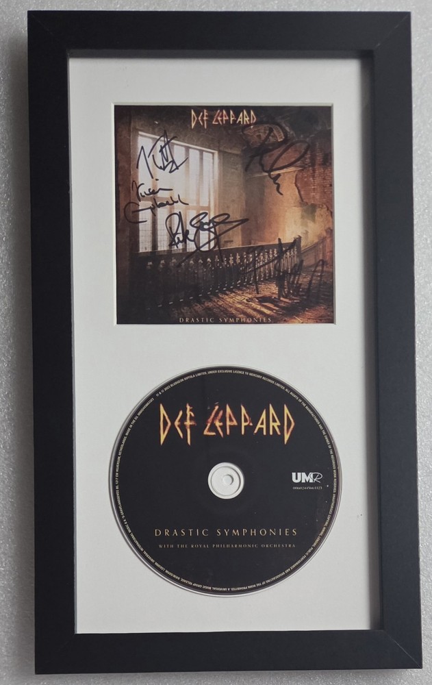 DEF LEPPARD SIGNED CD DISPLAY BECKETT LOA JOE ELLIOTT AUTOGRAPHED PRESENT GIFT