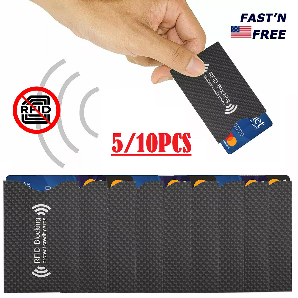 20× RFID Blocking Sleeves Credit Card Protector Holders Theft Protection Secure
