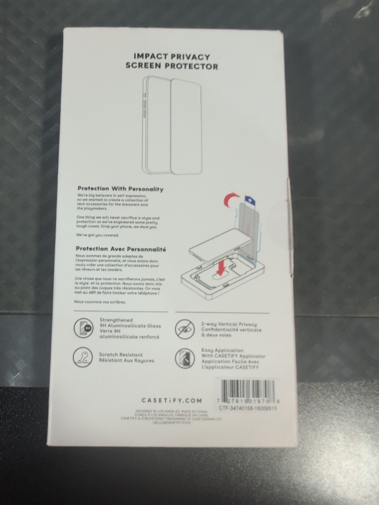 CASETiFY Impact Privacy Screen Protector, IPhone 17 Pro New #CA13