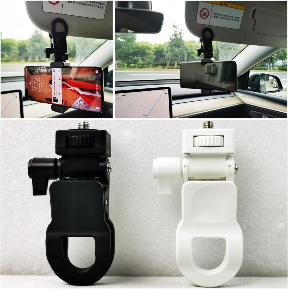 Multifunction Webcam Mount Clamp with Adjustable Light Holder Set of 2