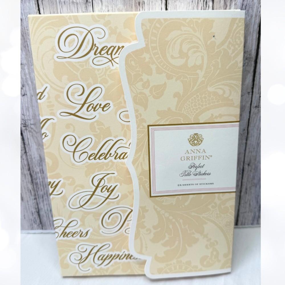 Anna Griffin PERFECT TITLE Foil Greetings Sentiments Stickers 24 Sheets