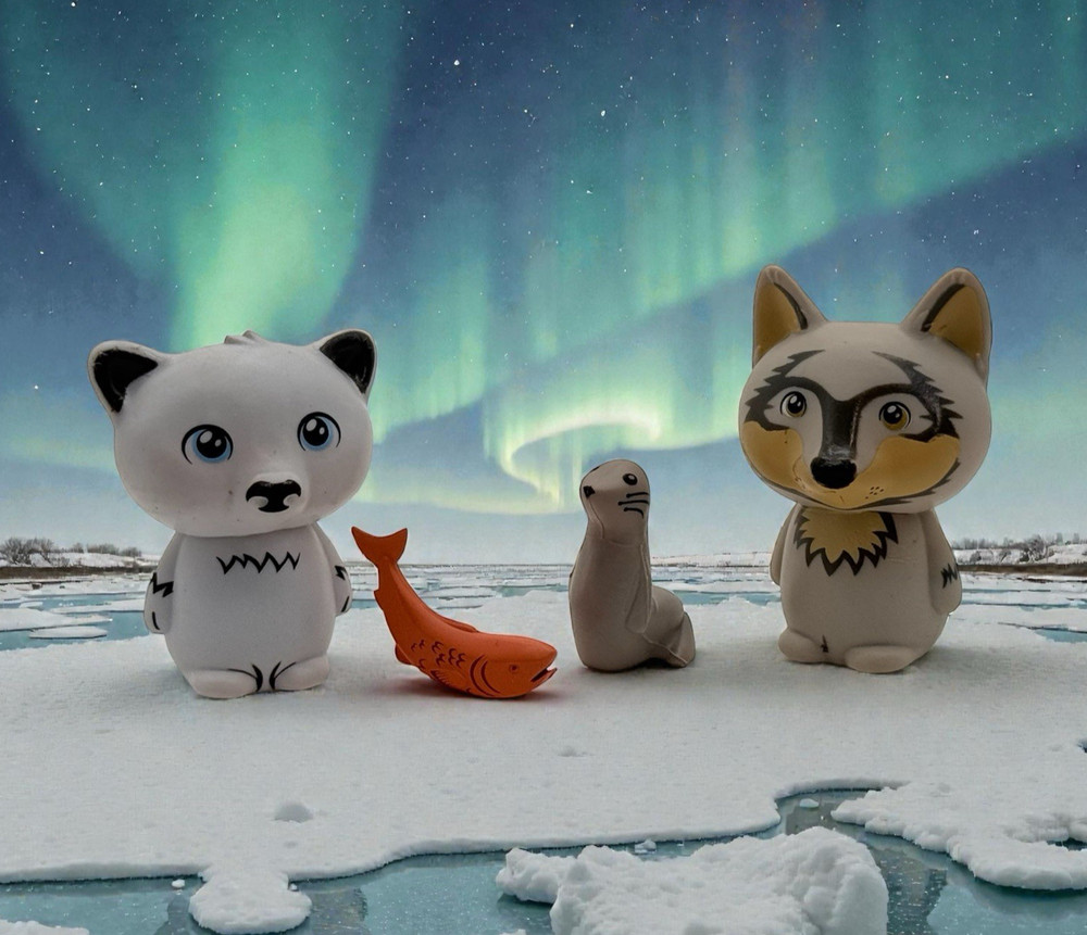 HEXBUG Lil Nature Babies Playset Replacement Figures Polar Bear Fish Seal Wolf