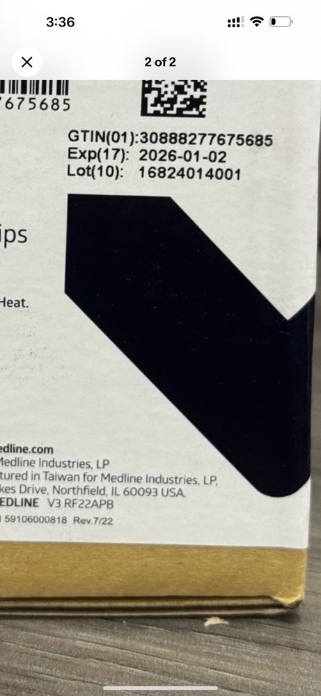 Medline Harmony Blood Glucose Test Strips/Box, 200ct 2/26