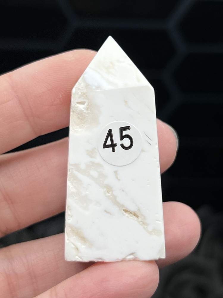 Natural White Agate Points Druzy L@@K Free ship & Gift