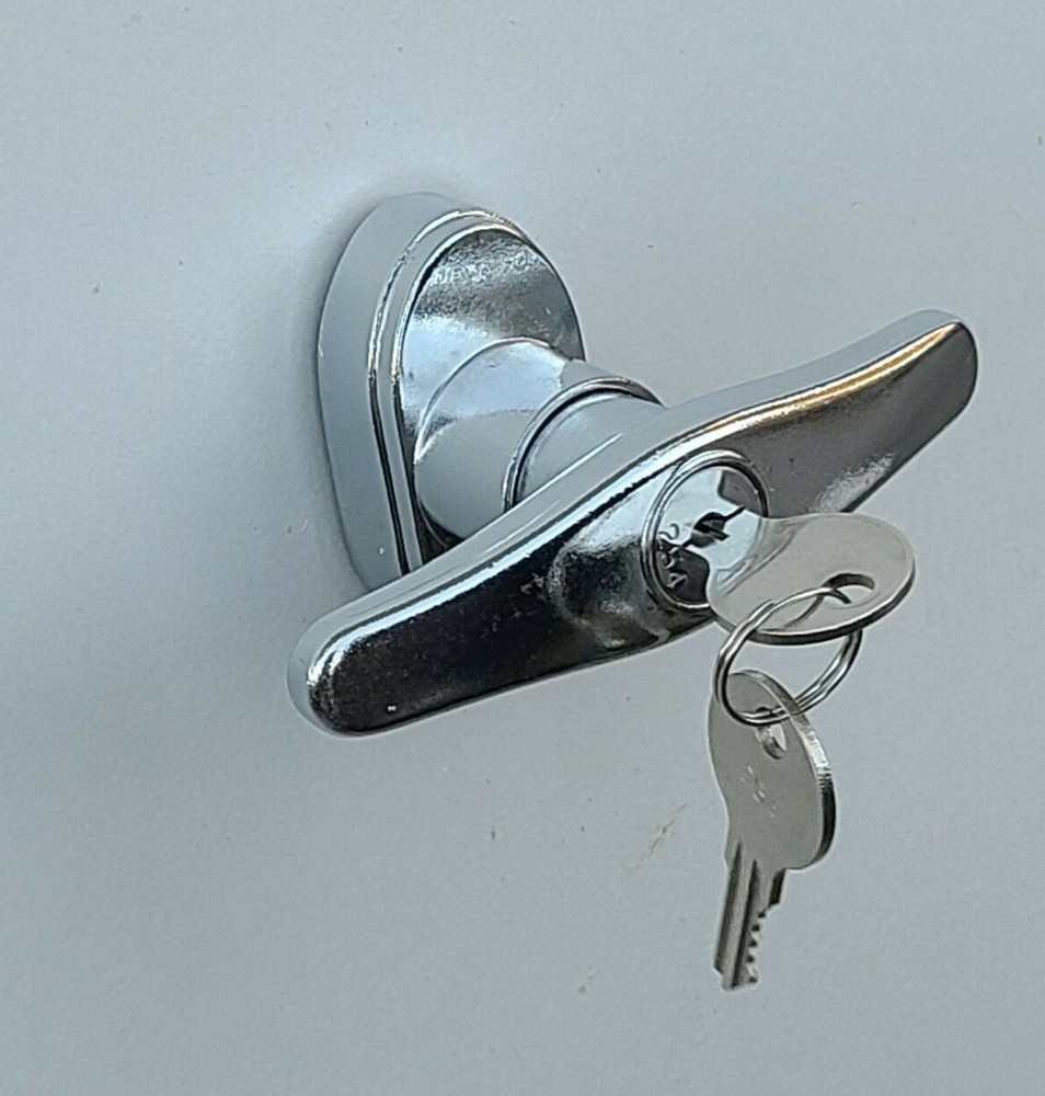 Secure Universal Garage Door Lock Kit with Spring Latch & Keyed Handle Full Kit