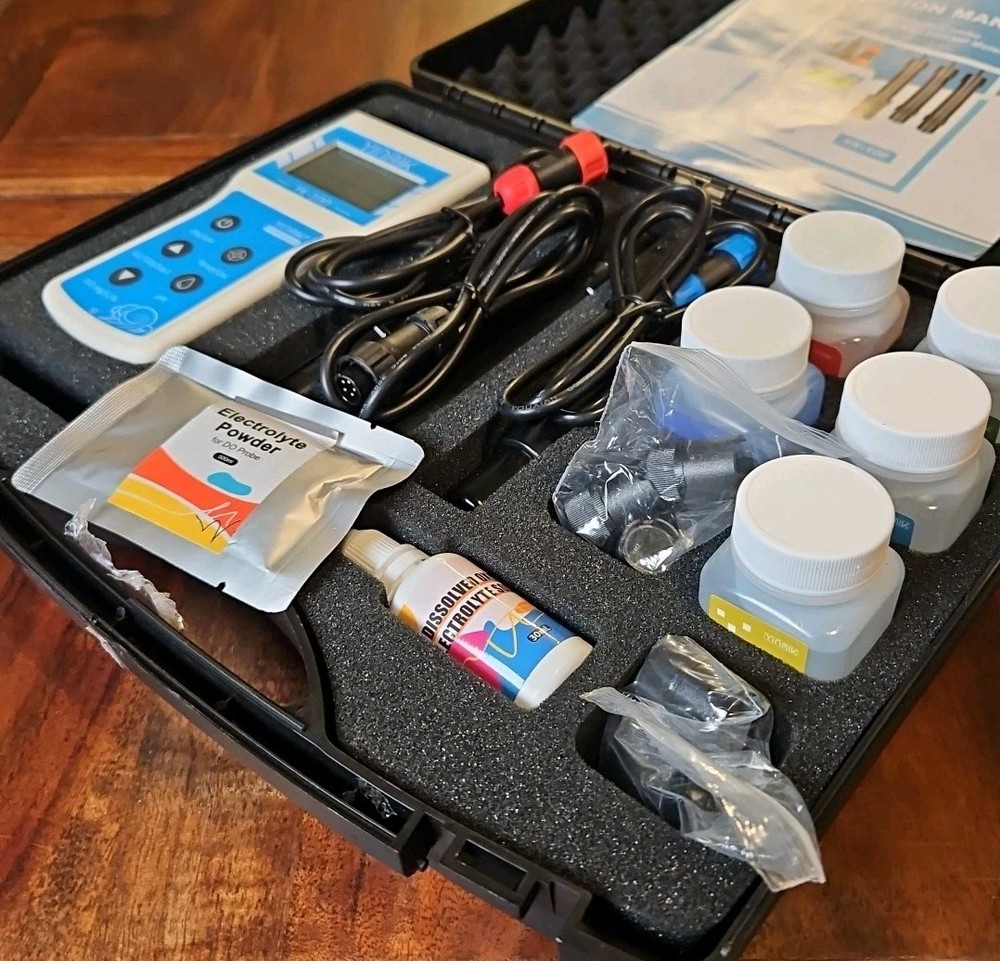 Handheld Dissolved Oxygen Meter, Smart DO Meter with Salinity and Altitude Co...