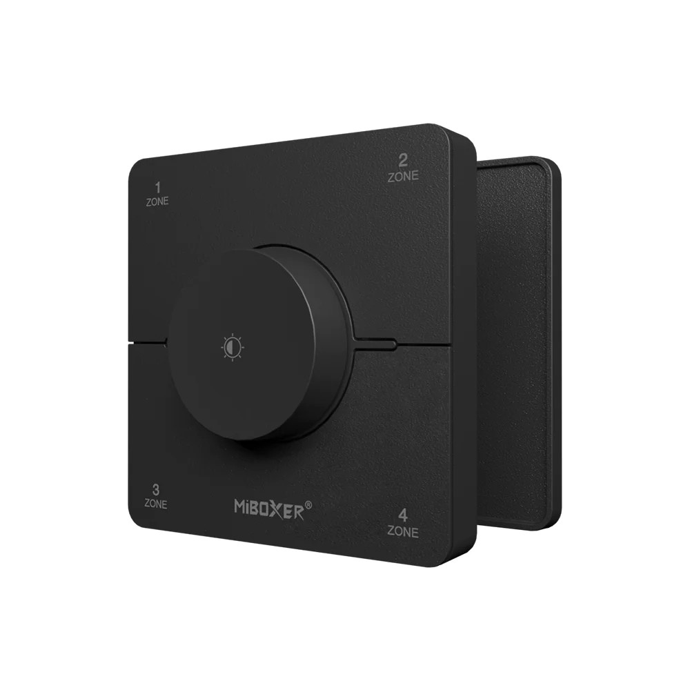 Miboxer 4 Zone CCT Rotating Panel Remote Black
