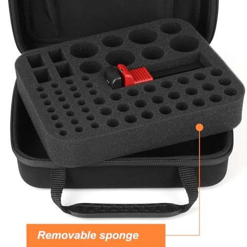 Battery Organizer, Battery Organizer Storage Case with Tester Black-Small-60