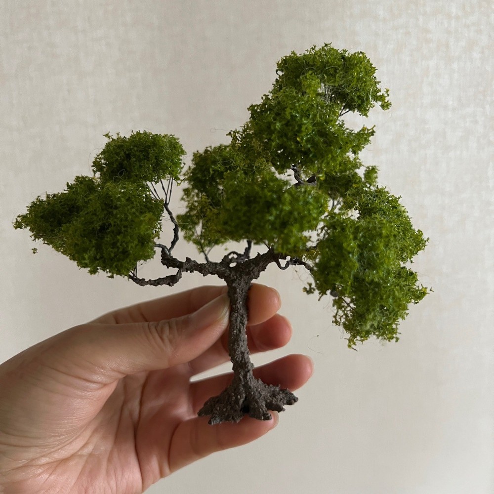 15cm Wire Scene Tree Decoration Mesh Model Tree Mini Landscape With Base
