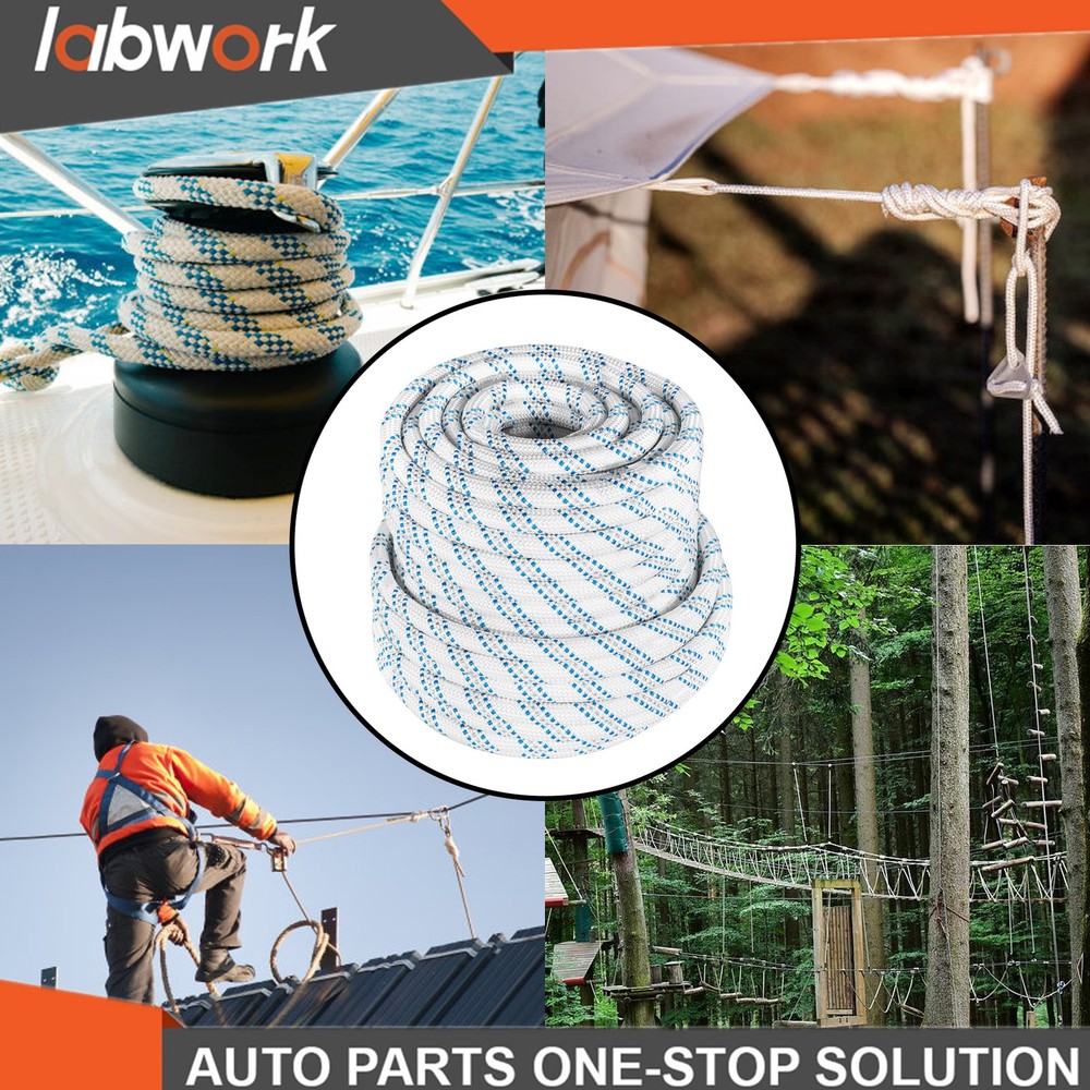 Labwork Pulling Rigging Line 5/8"×150' Double Braid Polyester Arborist Bull Rope