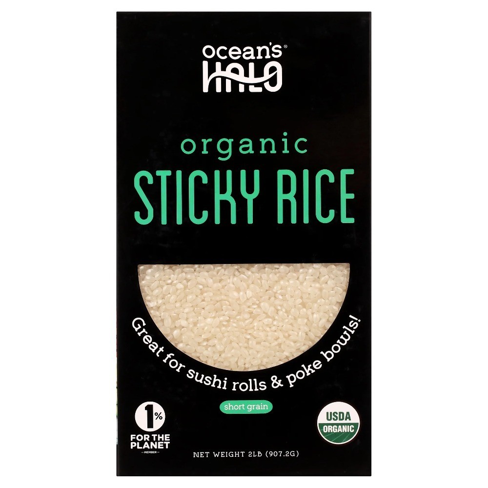 (2 pack) Organic White Sticky Sushi Rice, 2 lb.